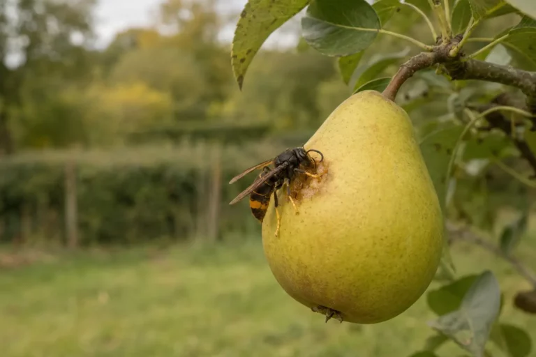 Frelon asiatique dans un environnement végétal