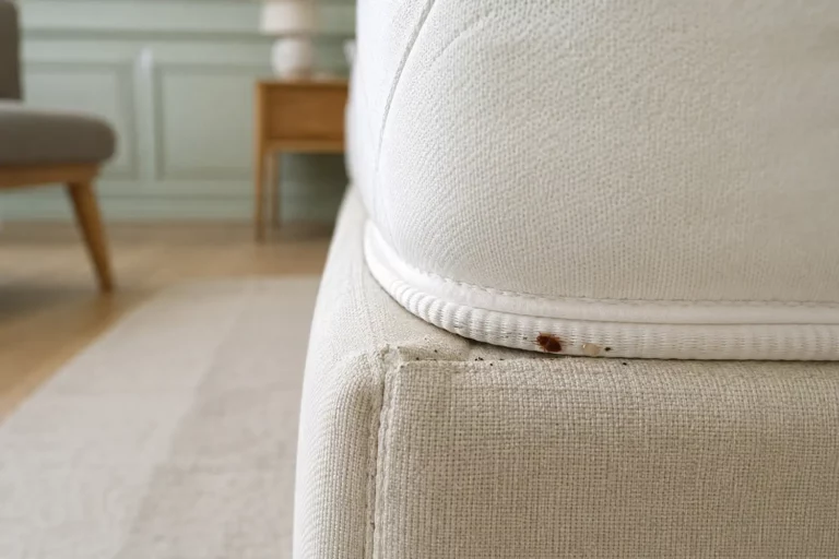 Punaise de lit et indices près d’une couture de matelas