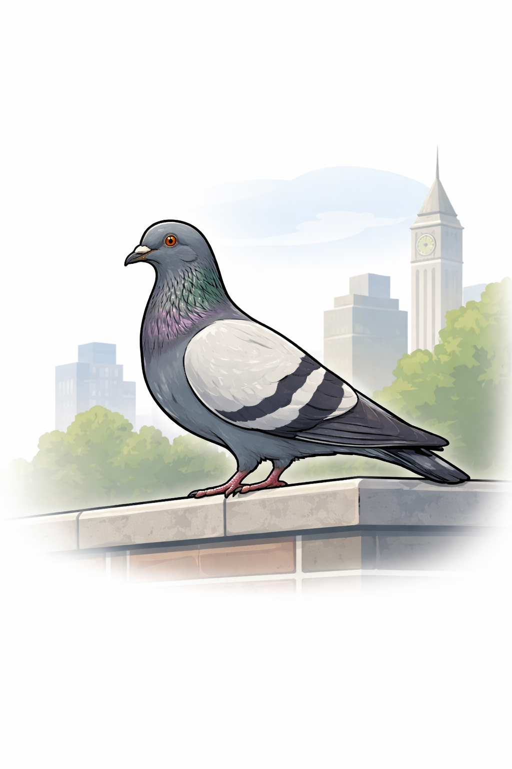Illustration d’un pigeon – dépigeonnage RDN